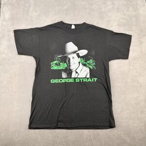 George Strait Entertainer of the Year T-Shirt Men XL Black Graphic Single-Stitch